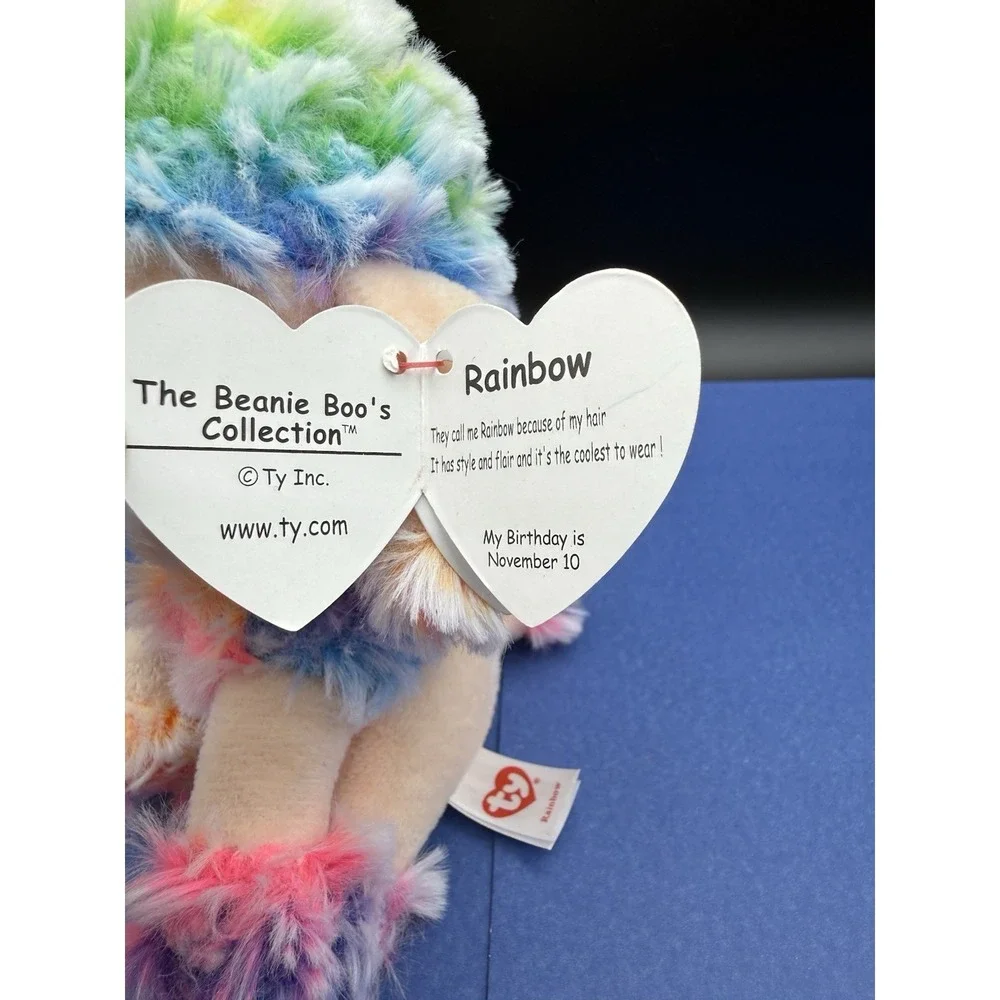 Ty Beanie Boos Rainbow‎ Poodle Dog 6
